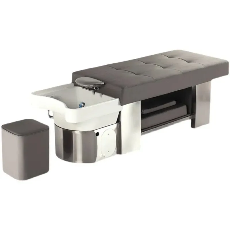 

Ceramic Basin Barber Shop Shampoo Bed Hair Salon Special Full Lying Massage Hair Flush Stainless Steel