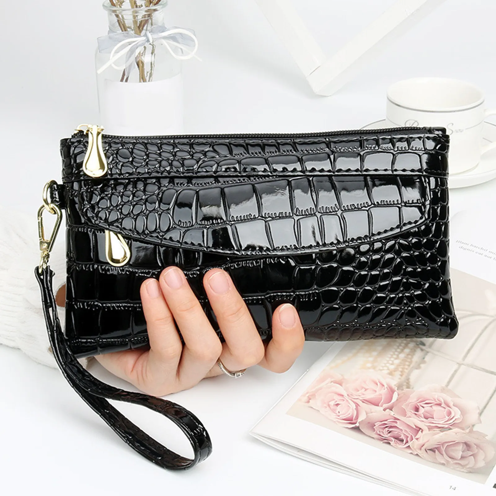 

Fashion Women's Handbag, Mobile Phone, Coin Purse, Casual Shiny Face, Women's Small Bag, Daily Hand-held Women's Storage Bag