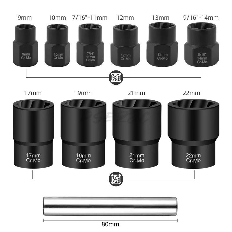 Remove Damaged Screws Nuts Bolts Rods Rust Broken Ends Broken Nuts Removal Tools Extractor