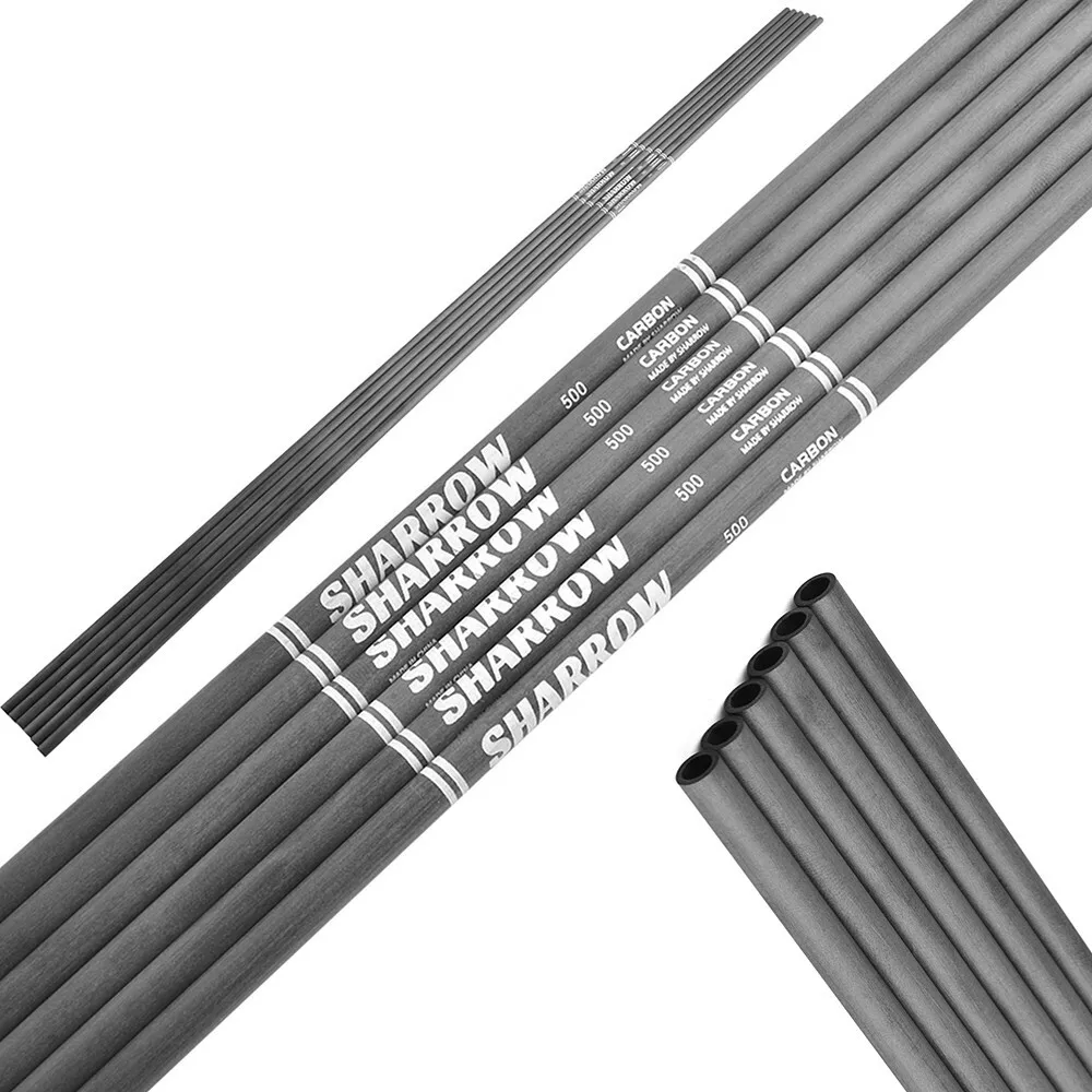 

ID4.2mm Pure Carbon Arrow Shaft 6/12pcs 31" Archery Arrow Spine 500-1200 for Compound Bow Hunting Recurve Bow Outdoor Shooting