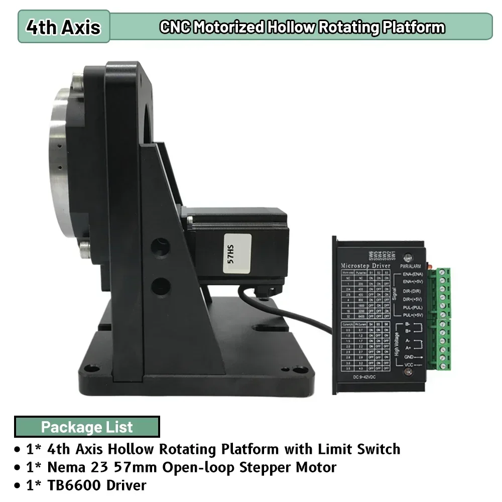 Table rotative électrique 360 degrés, quatrième axe, Servo pas à pas, précision, déplacement angulaire, axe Θ, axe R, plateau tournant motorisé