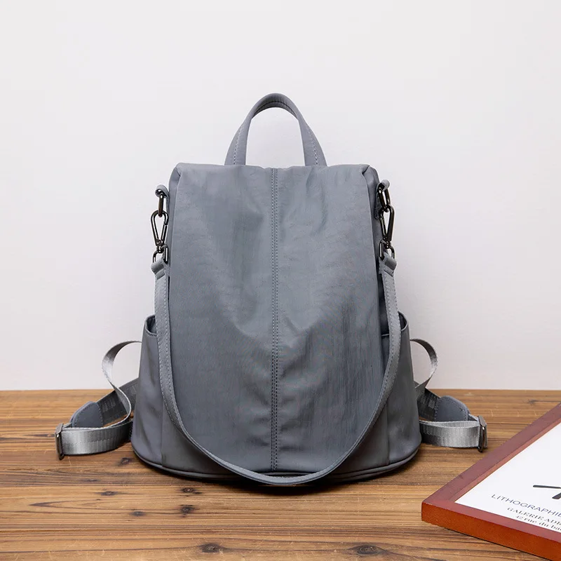 Anti-Theft Women's Backpack 2026 New Korean Version Fashionable Canvas Oxford Cloth Multi-Purpose Shoulder Bag Easy Matching