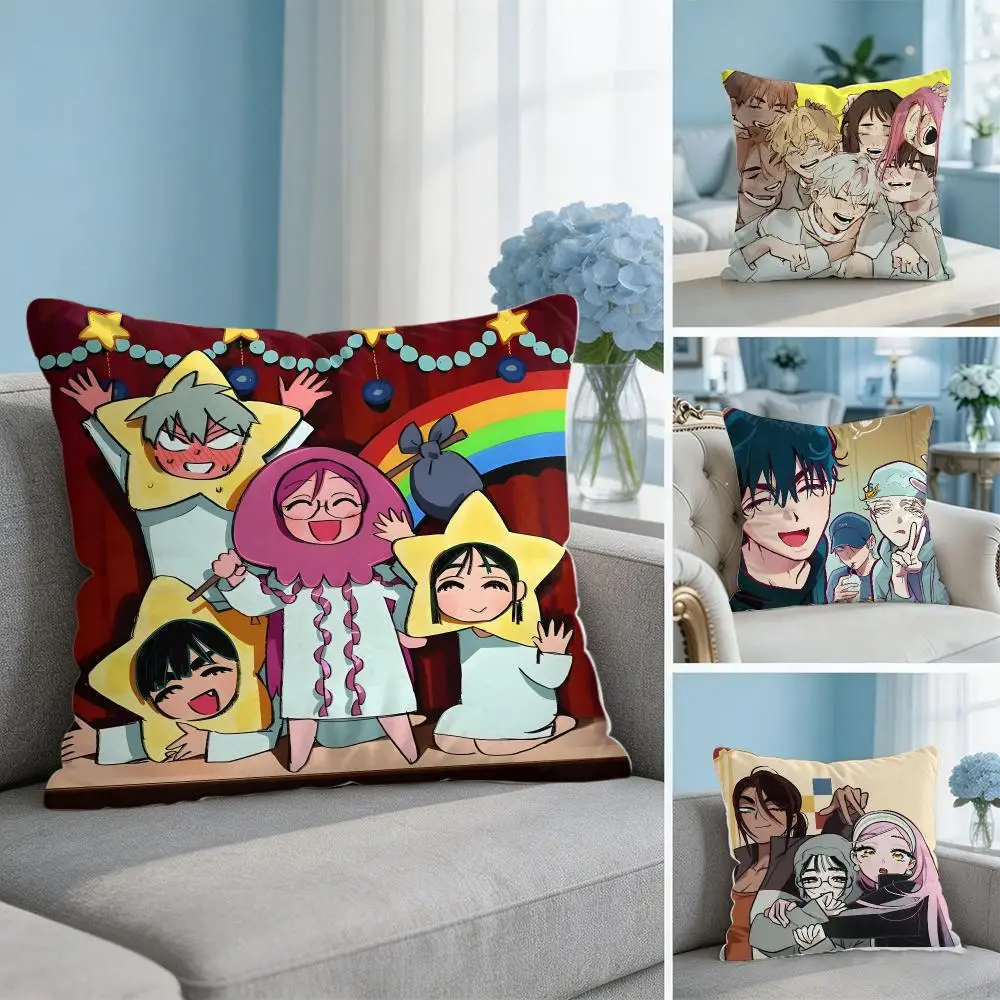 Anime A-alien Stage Cushion Cover Soft Short Plush Throw Pillow Cover Hidden Zipper Cutecore Sofa Bedroom Home Decor