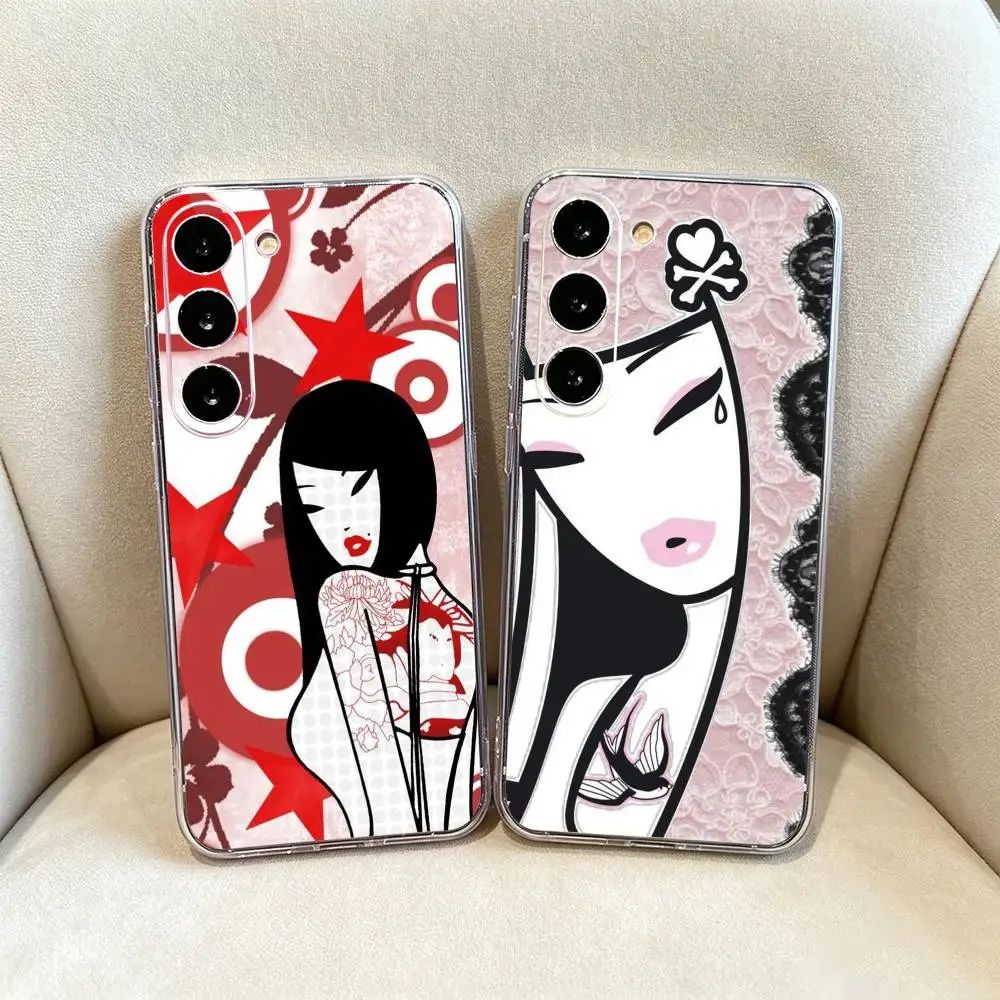 R-Retro Cute Vibe T-Tokidoki Art Clear Phone Case for Samsung Galaxy A71, A70, A40,A52, A51, A30