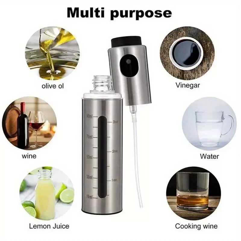 BBQ Baking Olive Oil Spray Bottle Stainless Steel Oil Spray Bottle Vinegar Spray Bottles BQ Sprayer Seasoning Bottle Kitche