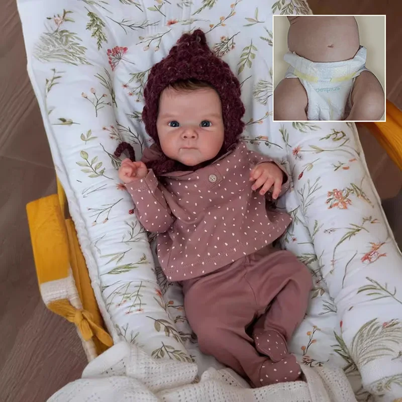 46cm Ganzkörper Neugeborene Bettie Baby wieder geborene Puppe weichen kuschel igen Körper lebensechte weiche Berührung 3d Haut mit sichtbaren Adern Kunst puppe