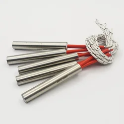 5pcs 220V 10mm Dia. Electric Cartridge Heater 10x60 10x80 10x100 10x120 10x150 10x200mm Stainless Steel Tubular Heating Element