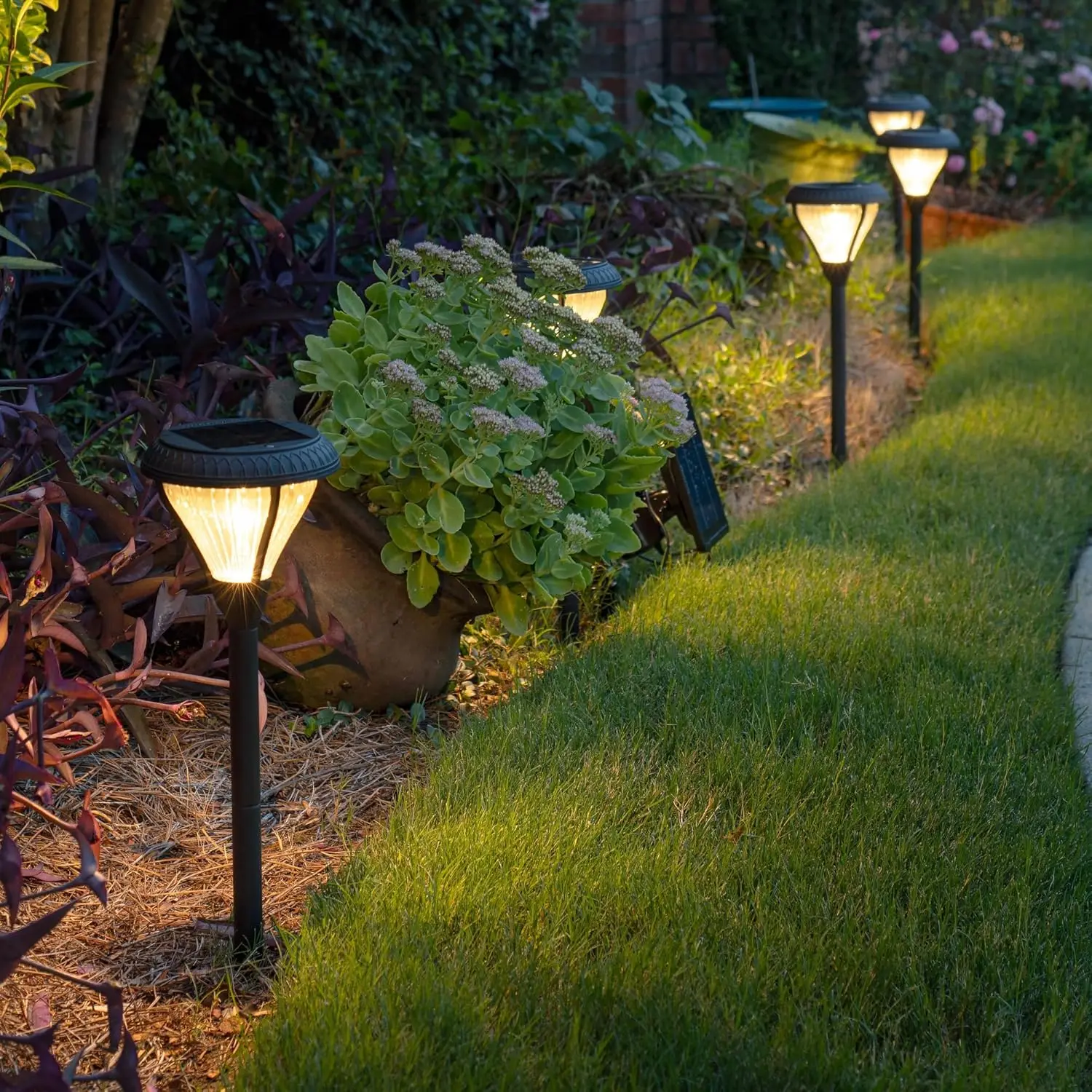 Premier Outdoor Pathway Garden Landscape Light with 2 Color LEDs, Warm White and Bright White, Black, Heavy Duty Cast Aluminum, 50 Lumens, 4-Pack