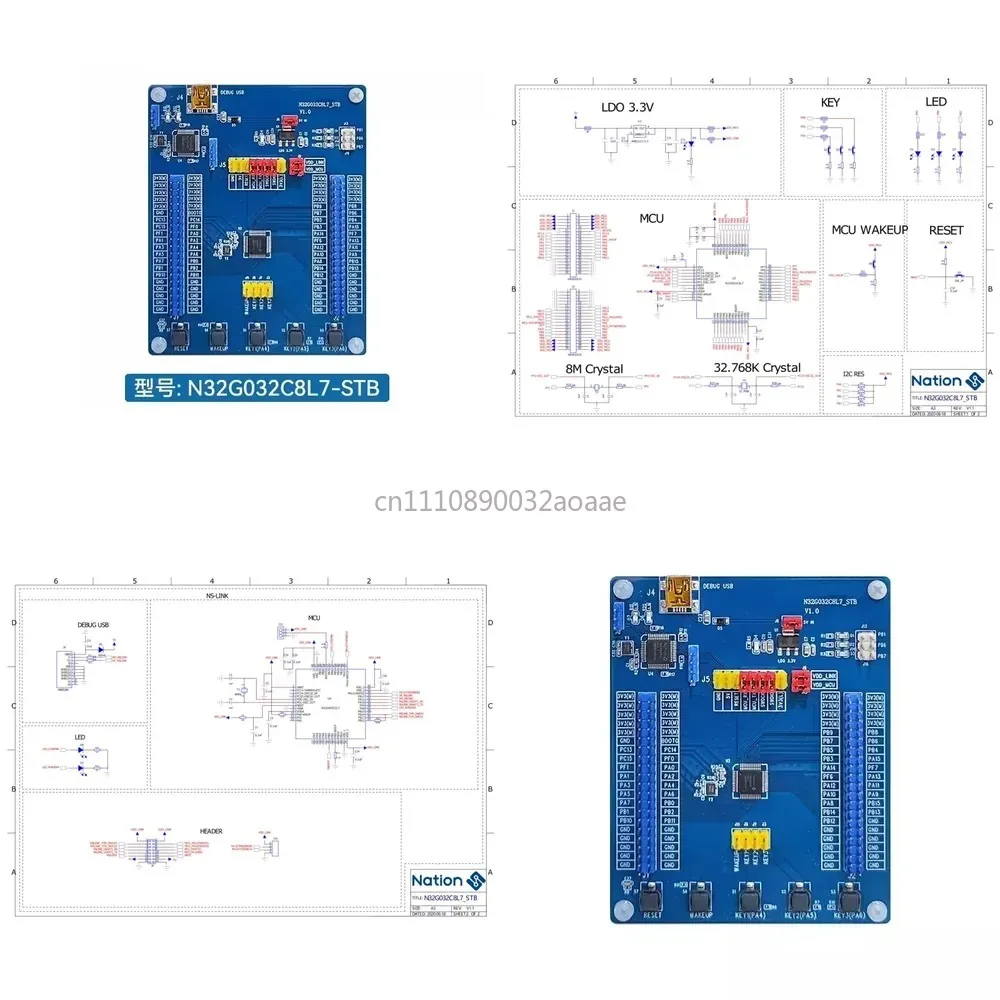 N32G032 Development Board N32G032C8L7-STB Onboard NS-LINK Online Debugger