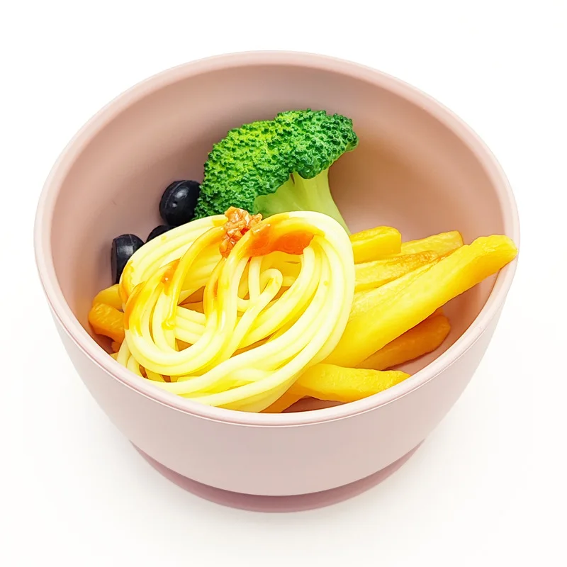

Миска для детского питания, силиконовая миска для микроволновой печи, пищевая тренировочная миска, противоскользящая круглая миска для супа