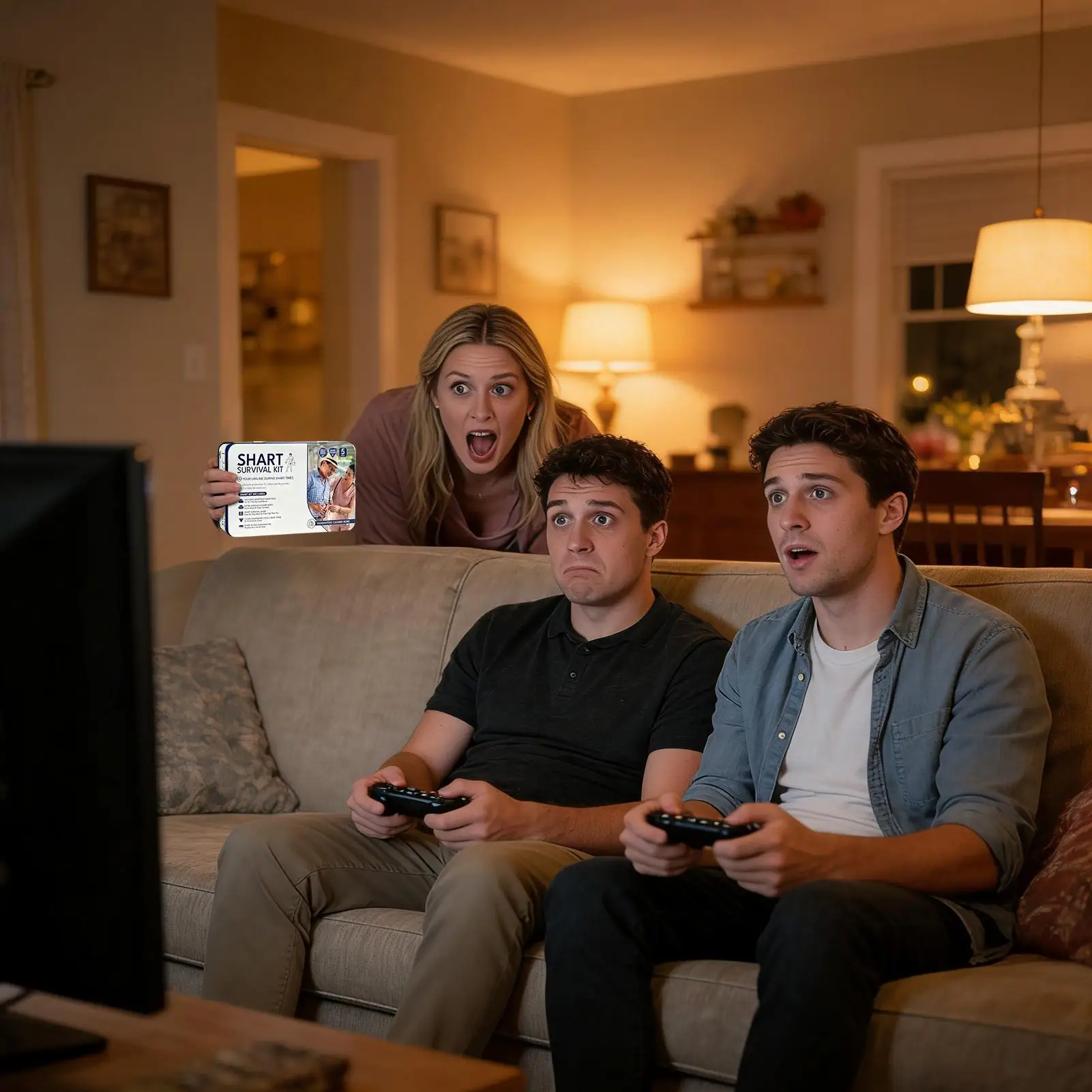 재미있는 장난용 배변 모형 생존 키트, 남편, 남성, 가족, 친구, 십대, 성인, 생일, 크리스마스 선물용