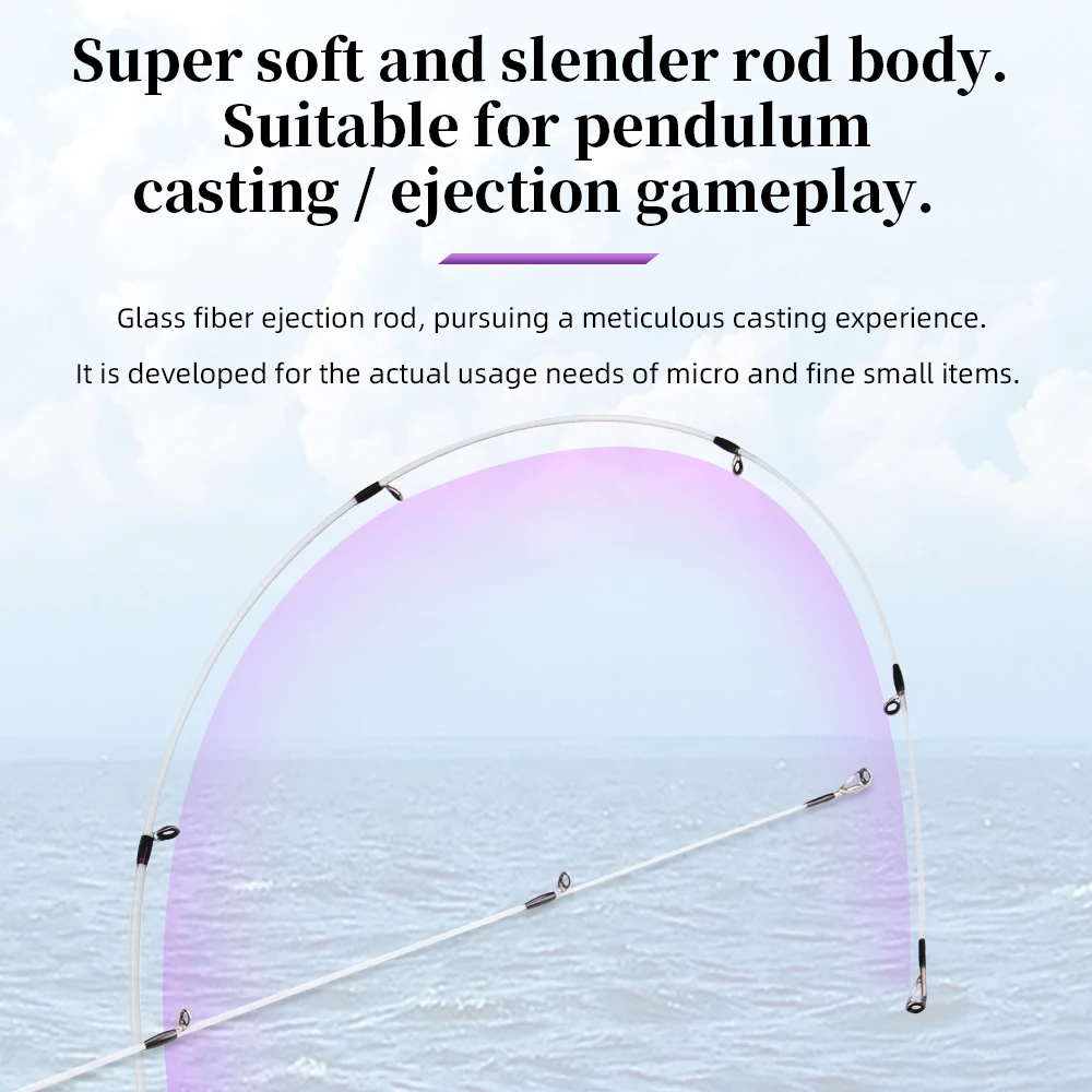 FISHINGFANS QINGXIU FIBERGLASS UL EJECT FISHING ROD FUJI O GUIDE RATTLE REEL SEAT ULTRALIGHT FISHING ROD – Detail 6