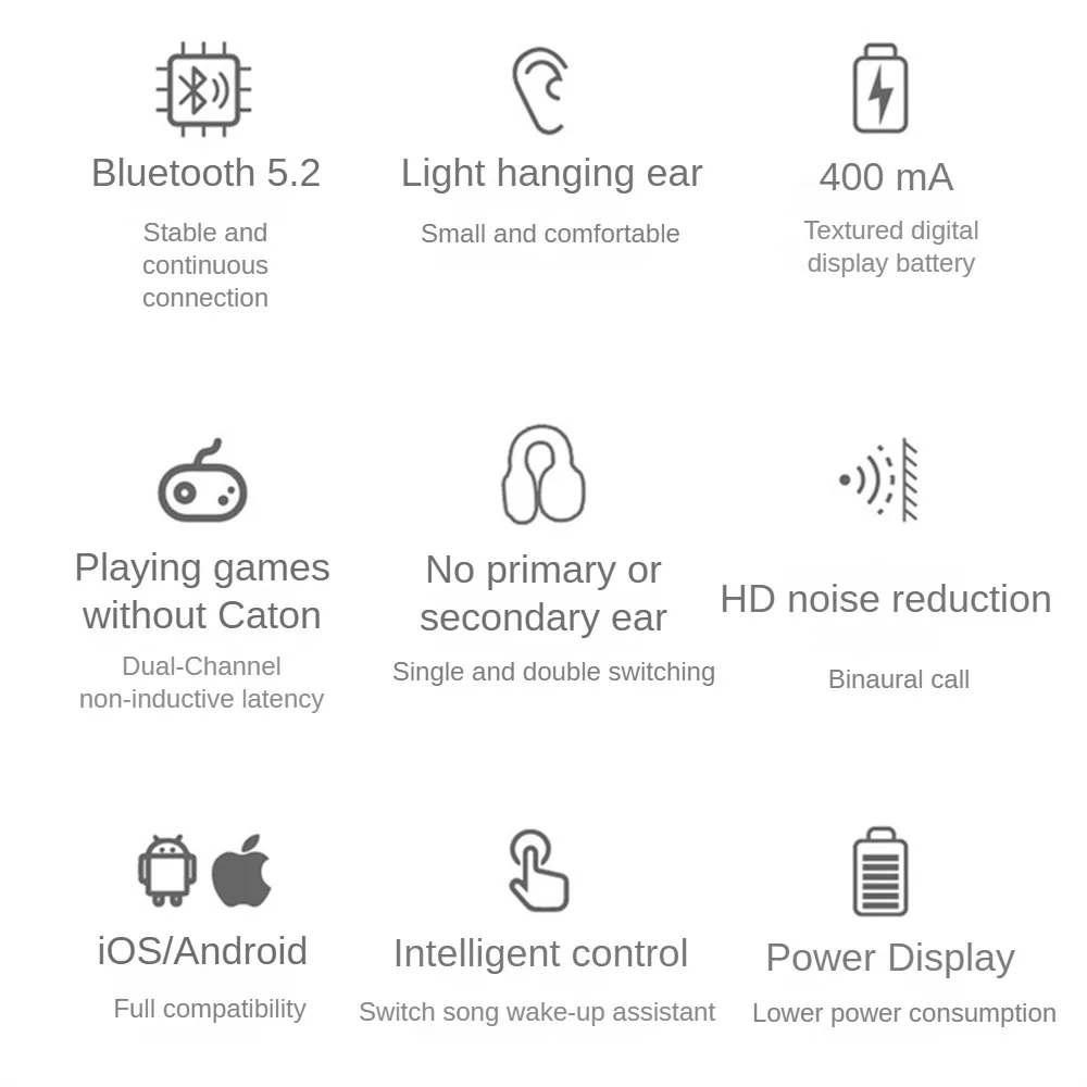 Wireless Headphones Ergonomic Extend Battery Life Secure And Comfortable Fit Convenient Control Buttons Enhance Sound Quality