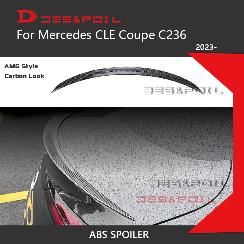 Trunk Spoiler For Mercedes CLE Coupe C236 Wing Rear Bootlid Lip Deck Lip CLE260 CLE300 CLE450