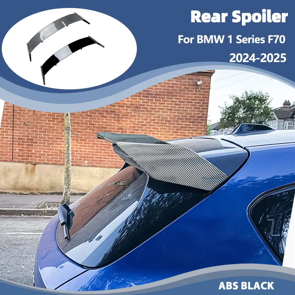 

For BMW 1 Series F70 M Sport 2024+ Hatchback Car Rear Trunk Lid Roof Spoiler Wings ABS Plastic Black Carbon Roof Spoiler