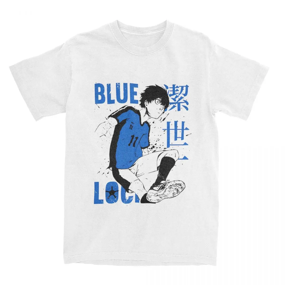 Leisure Blue Lock Yoichi Isagi Manga T Shirt Men Women's Pure Cotton soccer Tee Shirt Gift Clothing