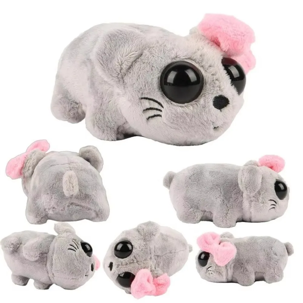 Peluche Criceto Triste Criceto Giocattolo Grigio con Suono di Violino Incorporato Bambola di Peluche Unisex Morbido Animali di Peluche Giocattoli Criceto Triste Giocattolo