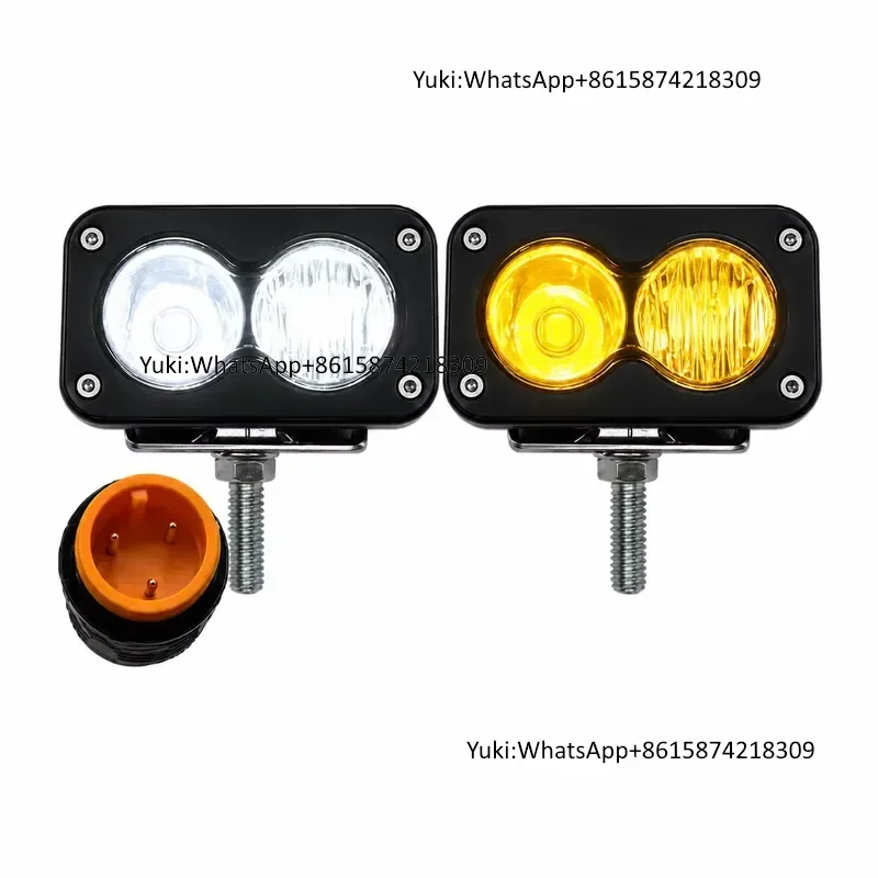 Universal 20W 1000LM 3Inch Grille-Mounted 2 Lens Auxiliary Driving Lamp LED Work Light for Motorcycle E-Bike Off-Road