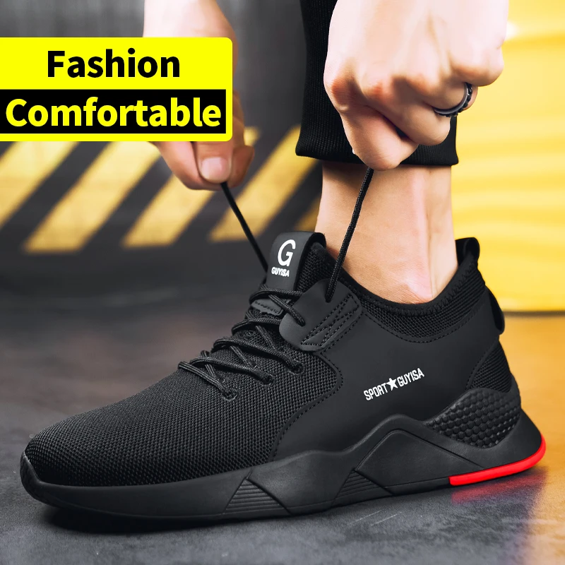 Brand new comfortable anti-slip anti-puncture construction work shoes hiking men safety shoes