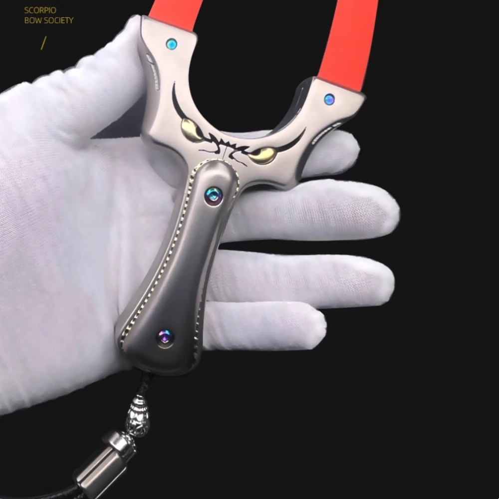 

Tactical Hunting Shooting Slingshot Titanium Alloy Elastic Rubber Band with Slingshot Catapult Shooting Accessory