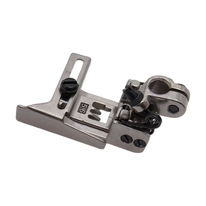 New Model Three-Needle Five-Thread Adjustable Right-Side Hemming Presser Foot for Overlock Sewing Machine, Double-Layer Rolled Hem Presser Foot, 5.6 Stitch Spacing