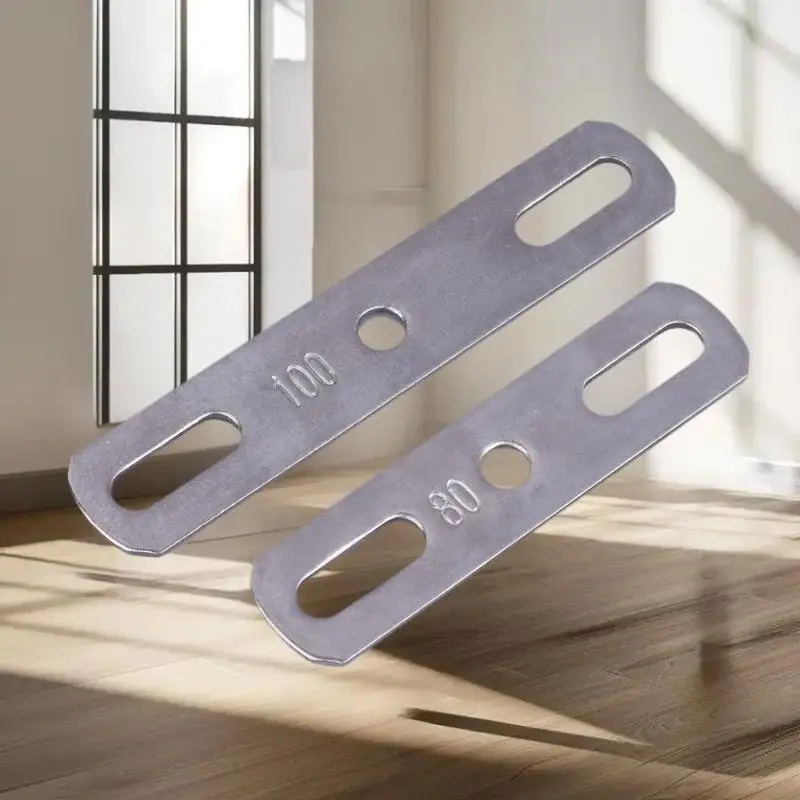 1Pcs Double Hole Metal Straight Plate 304 Stainless Steel Thickened Flat Gasket With Holes Blocking Plate Bolt Accessories