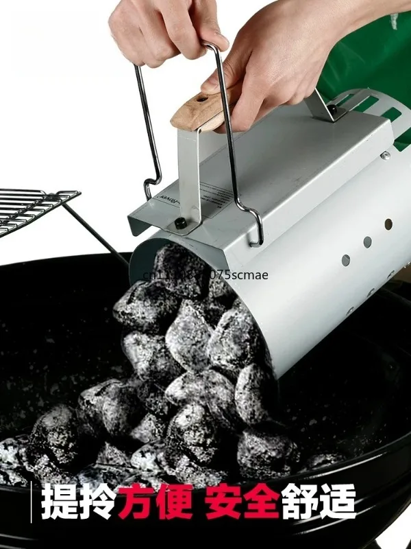 Family BBQ Charcoal Burner Bucket Charcoal Lighter Ignition Barrel Charcoal Starter Tool