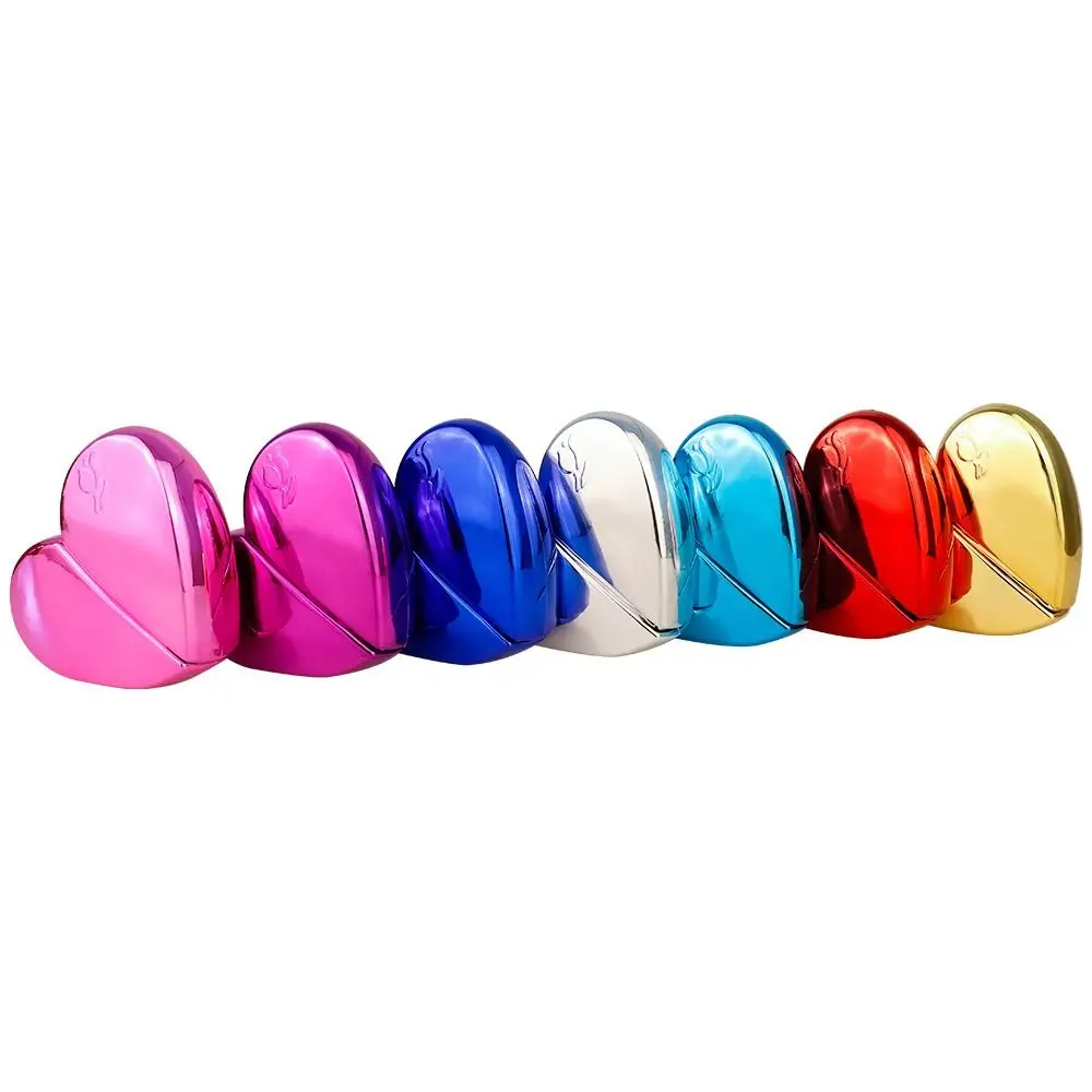 

25ml Heart Shaped Glass Perfume Bottles Portable Spray Atomizer Refillable Cosmetics Bottle Small Sample Sub-Bottle