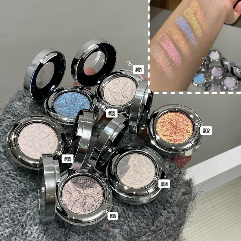 ثلاثية الأبعاد فراشة النقش الحرباء عينيه أحادية اللون عالية الصباغ لامع التدرج بريق لامع الأزرق هيغليغتر عيون ماكياج