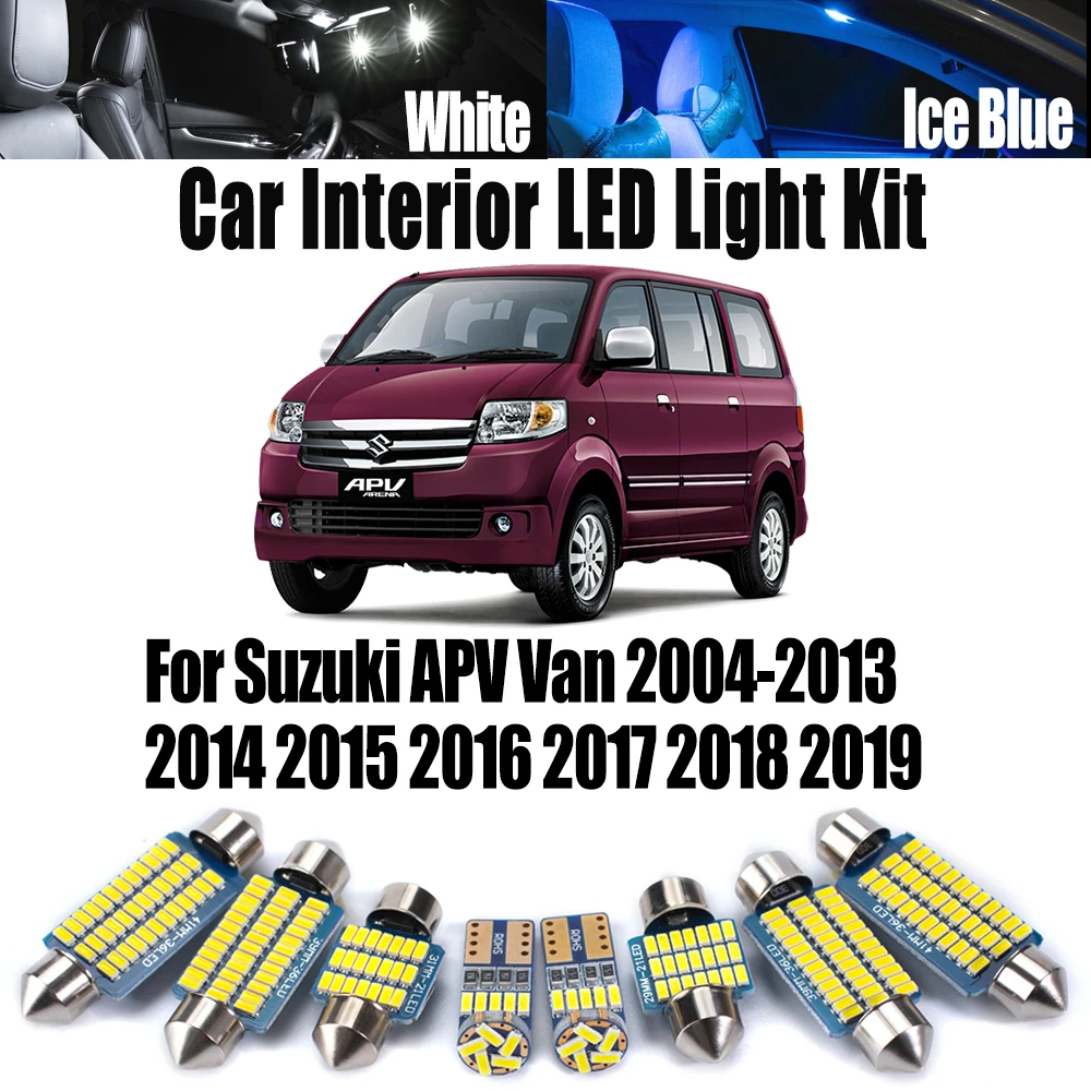 Canbus LED Interior Map Dome Light For Suzuki APV Van 2004-2013 2014 2015 2016 2017 2018 2019 Car Number Plate Ceiling Bulbs Set