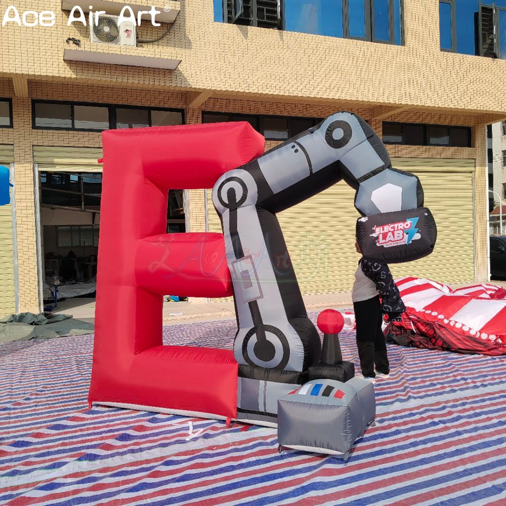 Fun Tech Letter E Inflatable Stand! Perfect for STEM Fairs & Tech Events, Custom Logo Available