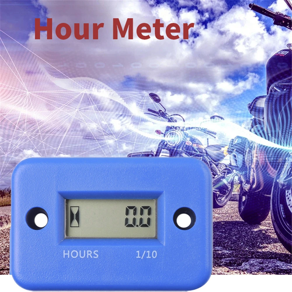 Inductive Timer Waterproof Tach Hour Meter Lcd Display Digital Time Gause Motorcycle Engine Working for Atv Boat Moto instrument