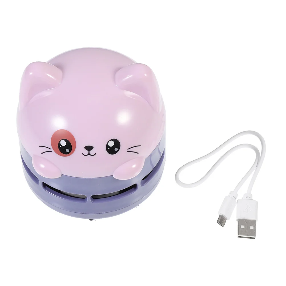 

Mini Portable Desktop Vacuum Cleaner Cartoon Design Lightweight Fast Clean Dust Cleaner for Office Car Table Keyboard