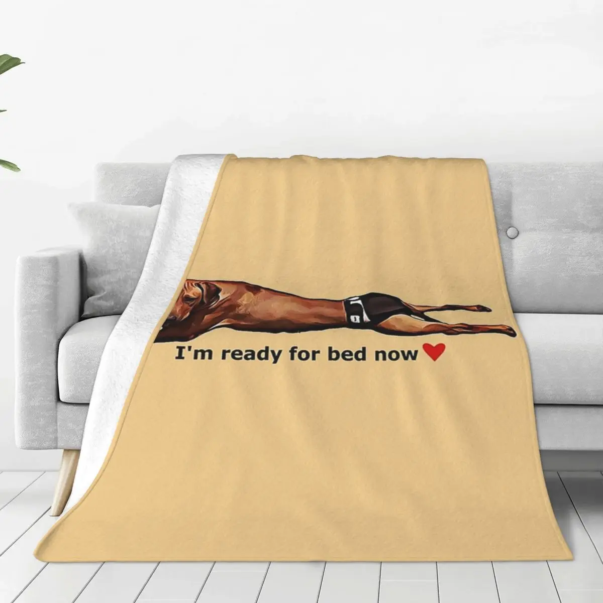 Ridgeback Girlie Ready For Bed (J.Klute) Blankets Fleece Lightweight Sofa Throw Blankets For Home Office Throws Bedspread Quilt