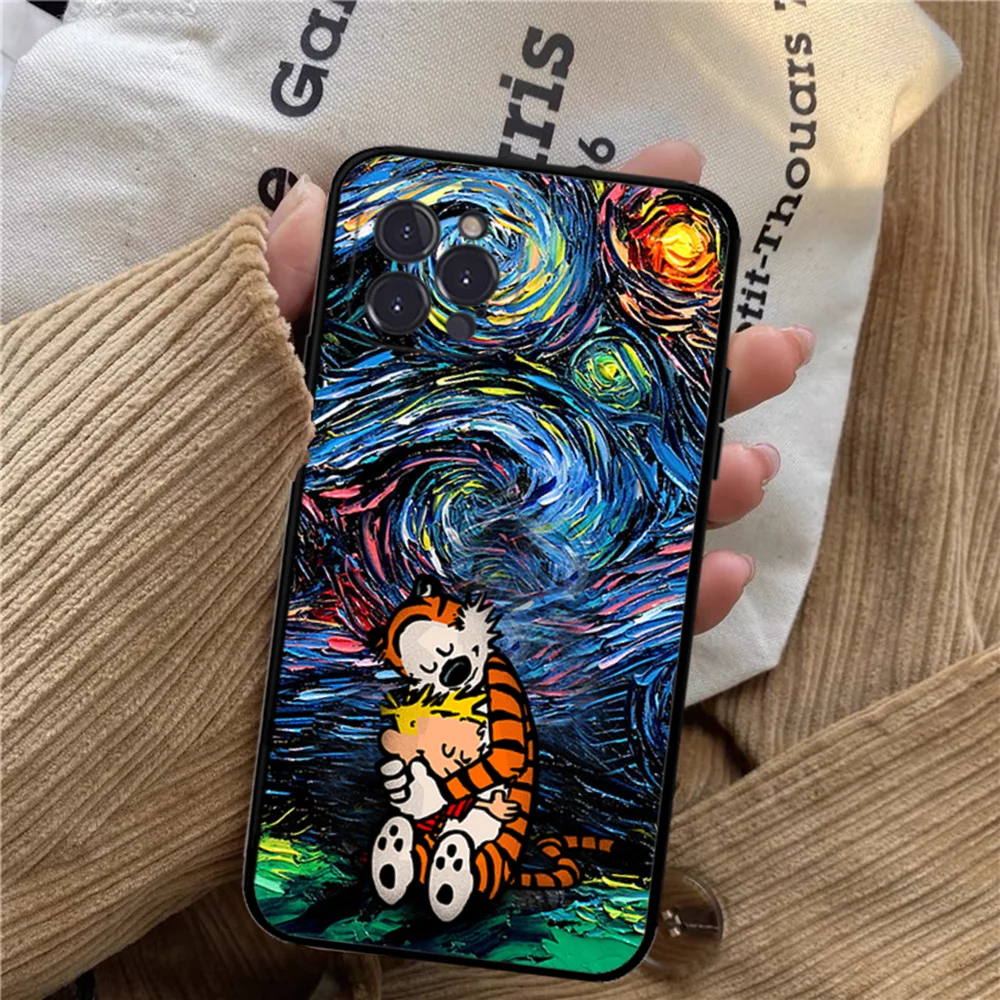 C-Calvin And H-Hobbes Phone Case For IPhone 16 15 14 11 12 13 Mini Pro XS Max Cover 6 7 8 Plus X Funda Shell