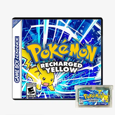 GBA 게임 카트리지 비디오 게임 콘솔 카드 포켓몬 충전 노란색 상자 포함 GBA/NDS용 수동 Rom 해킹 없음