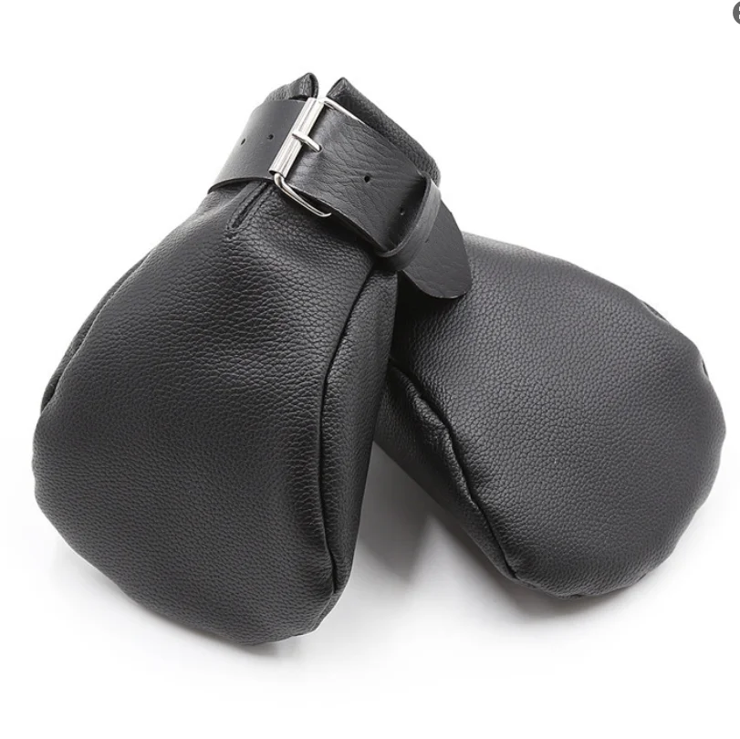 أصفاد/قفازات VaHppy SM ألعاب جنسية كوسبلاي للكلب الرقيق ملزمة من البولي يوريثان منتجات سوداء للبالغين للزوجين يمزح لعب الأدوار BDSM #5