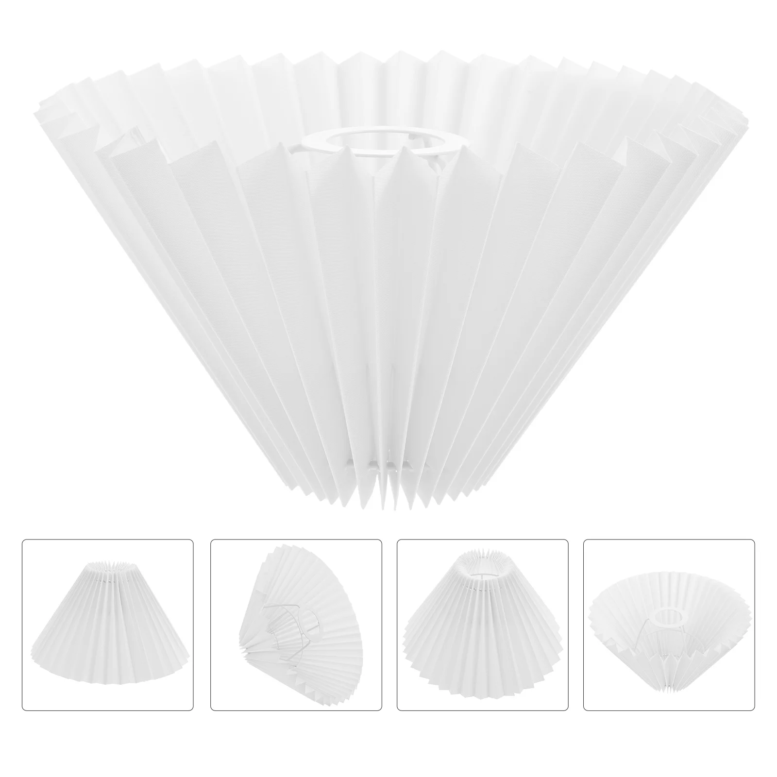 

Lampshade Table Accessories Pleated Cloth Light Shade E27 White Decorative Home Wall Cover Stylish Storage Transport Gift