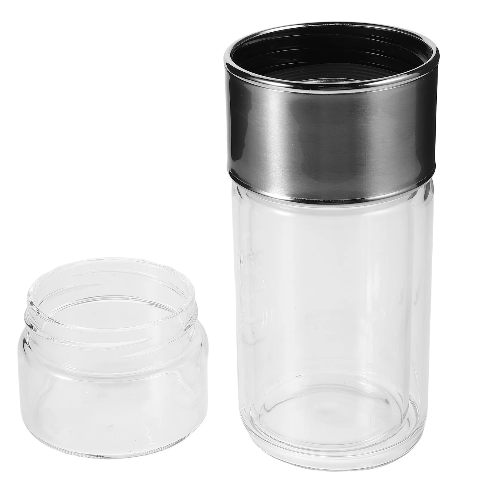 

Double Layer Glass Tea Infuser Separation Cup Loose Leaf Tea Brewing Household Travel Use Builtin Filter Convenient Drinkware