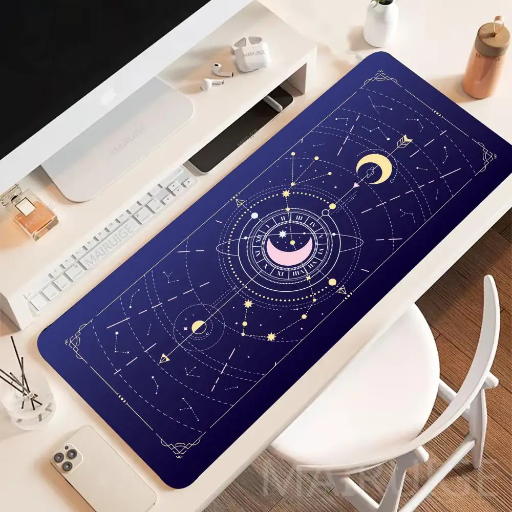 Blue star moon Mouse Pad Large Gaming Mousepads Computer Nootbook Game Rug desk Laptop Tablet Mat Mini Table Cushion PC Playmat