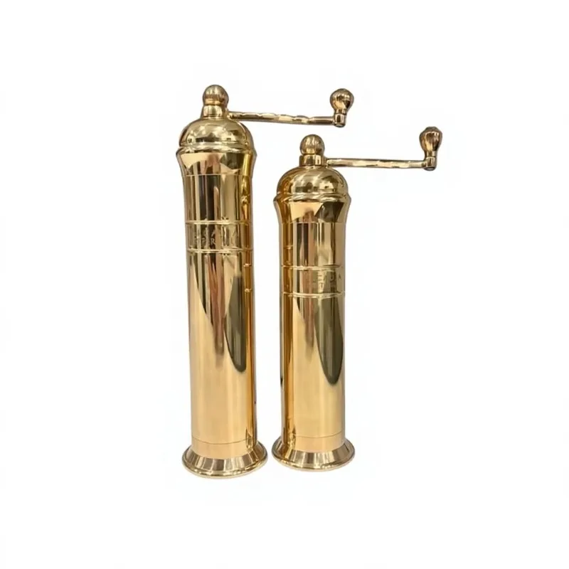 Kitchen tools and accessories, handmade gold food grade brass, salt grinder, pepper grinder, eco-friendly