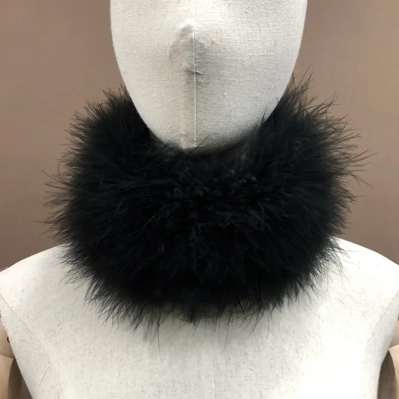 Ladies' Comfortable And Elegant Real Ostrich Feathers Scarf And Neck Warmer Multiple Colors Available for Autumn And Winter