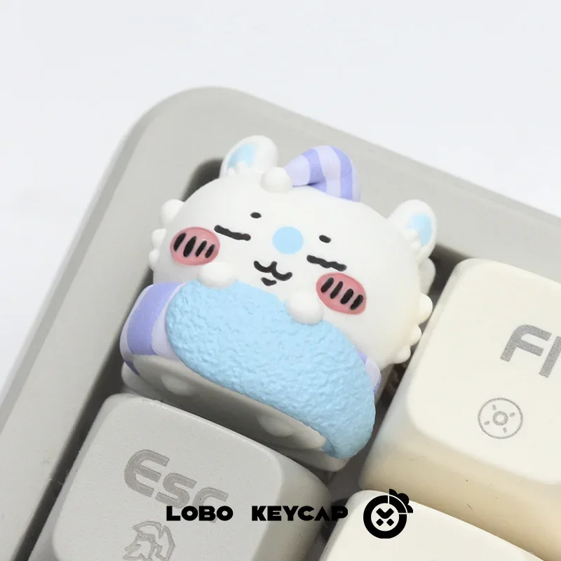 Cute Anime Chikawa Keycap Hachiware Usagis Personalized Resin Kawaii Cartoon Art  MX Switch Keycaps Creative Keyboard Caps