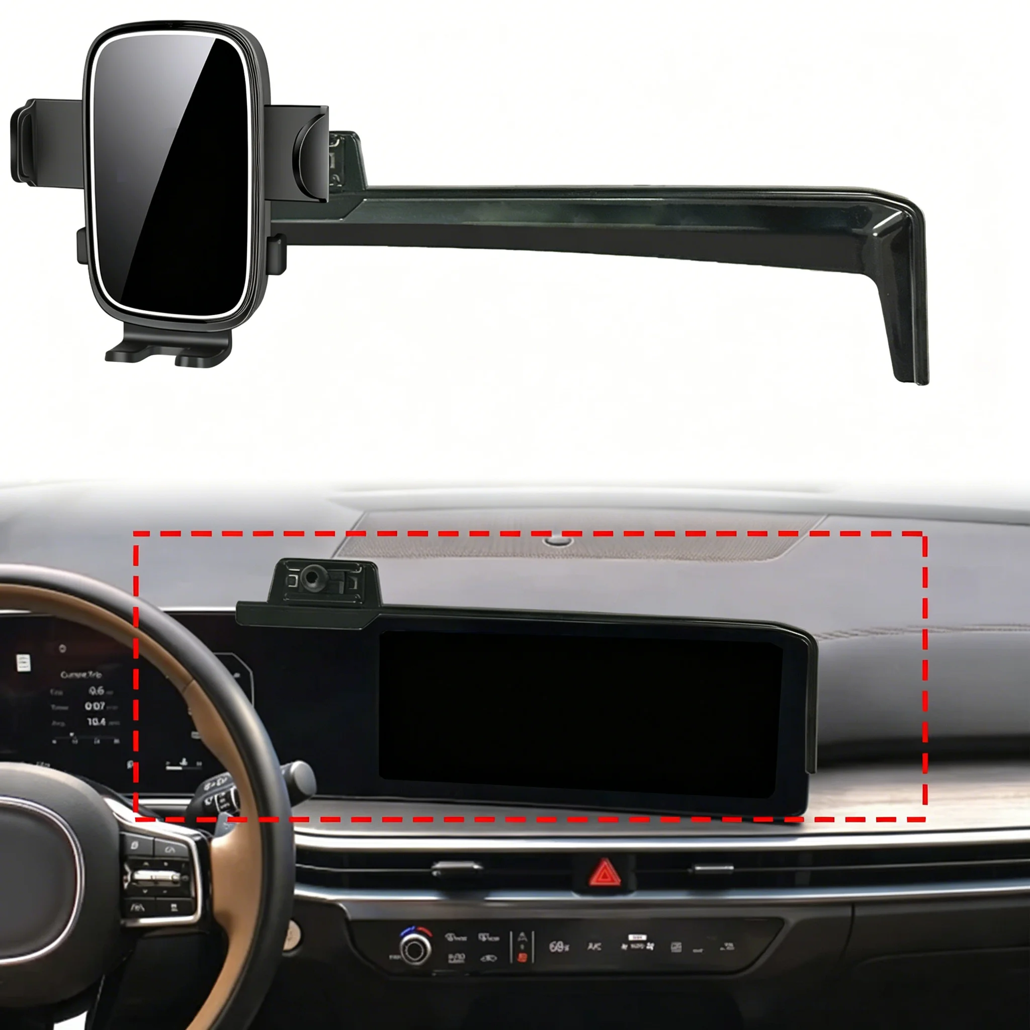 

fit for Kia Carnival KA4 2025 2026 2027 ​​Custom Fit Phone Holder Mount Dashboard Screen Base No Drill Car​​ accessoires