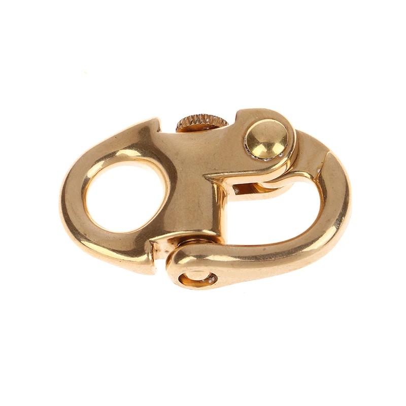 Solid Brass Buckle Clasp Buckle Keychain Ring Hook Screw Pin Joint Connecter Bag Strap Leather Craft Accessories Parts