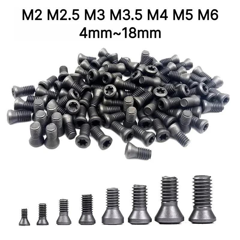 50pcs~20pcs M2 M2.5 M3 M3.5 M4 M5 M6 CNC Insert Torx Screw for Replaces Carbide Inserts CNC Lathe Tools holder