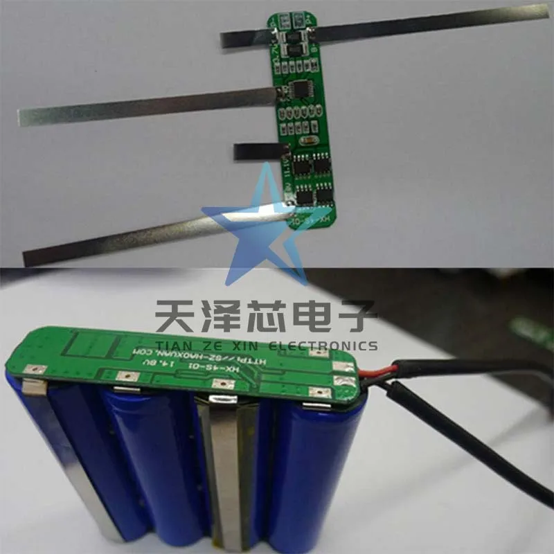 4 strings of 14.8V 18650 lithium polymer battery protection board 16.8V anti-overcharge over-discharge 12A current limit