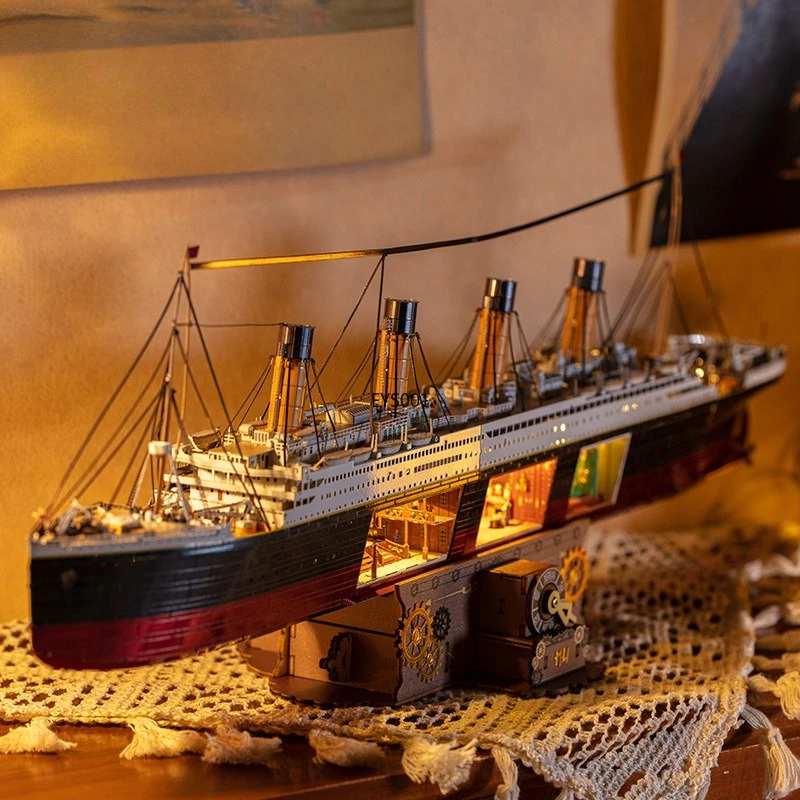 Movie Version RMS Titanic 3D Metal Model Kit DIY Handmade Ornament