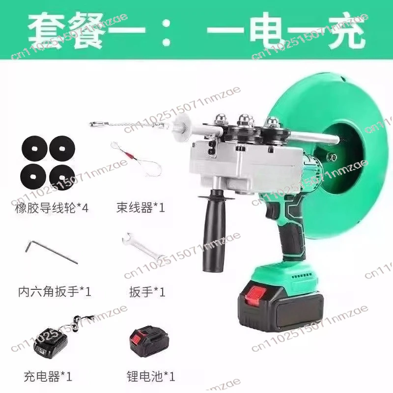 Tube Decoration Communication 40m/Min Lithium Battery Threading Machine Brushless Portable Electric Pull