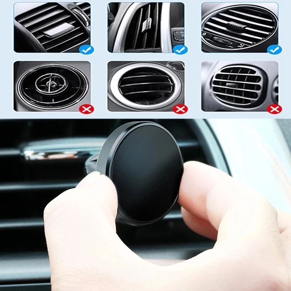 Car Phone Holder Magnetic Universal Magnet Phone Air Vent Mount for iPhone 14 13 Samsung in Car Mobile Cell Phone Holder Stand view 2